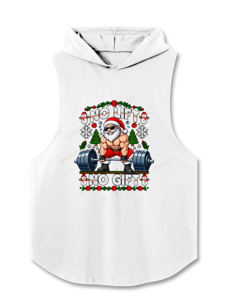 No Lift No Gift Santa Hooded Tank