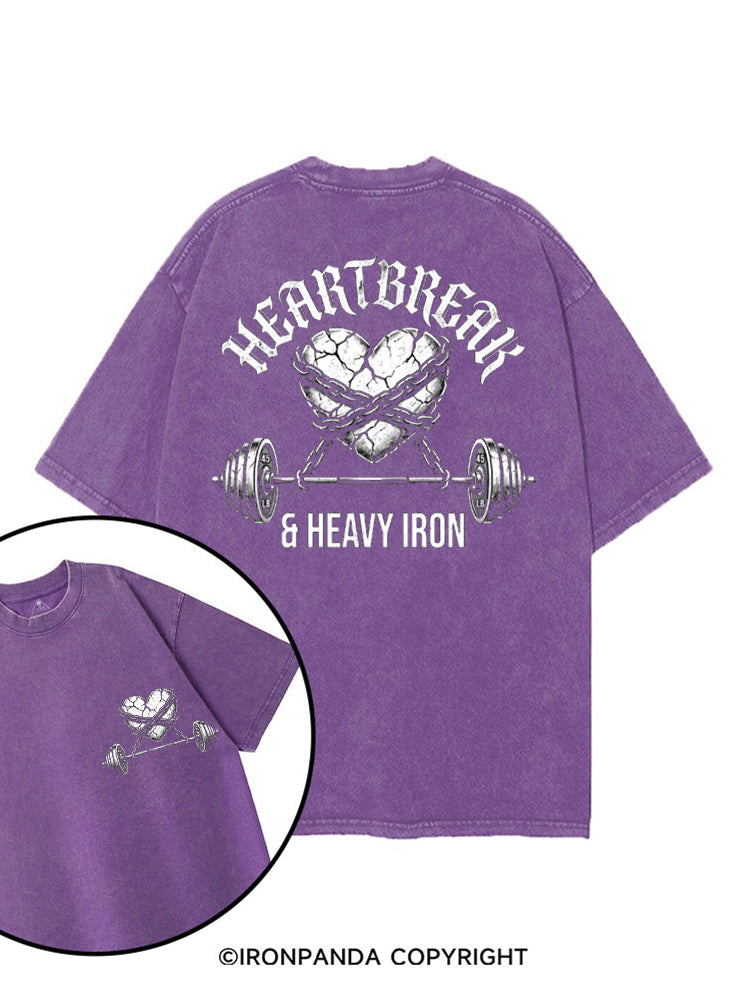 HEARTBREAK & HEAVY IRON printed Gym Shirt