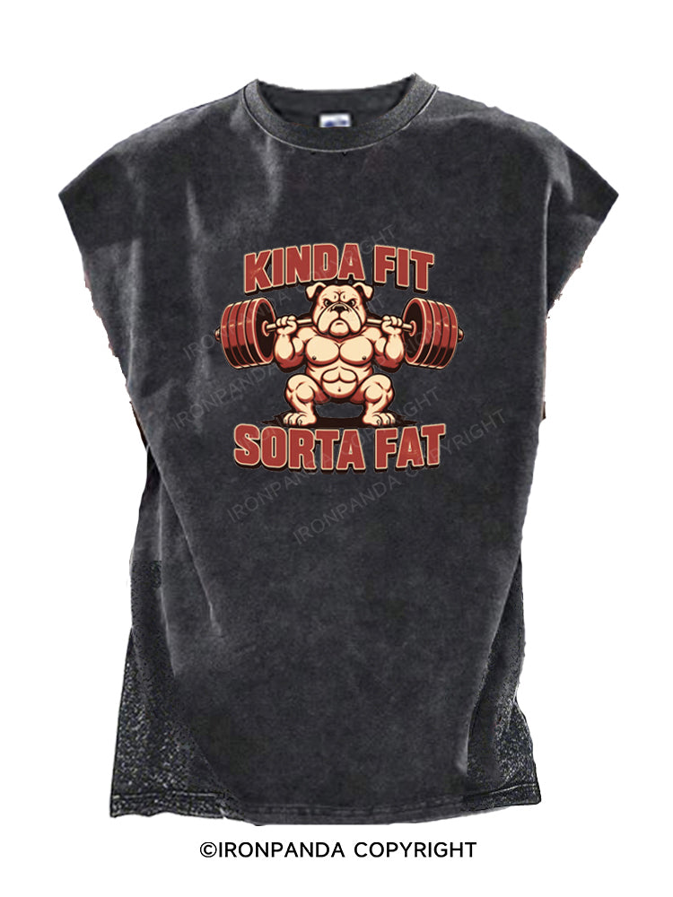 Kinda Fit Sorta Fat Bulldog Cut Off Tank