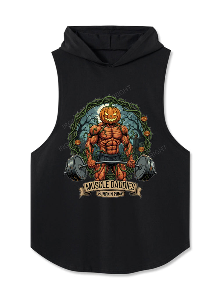 Pumpkin Pump Muscle Daddies Hooded Tank