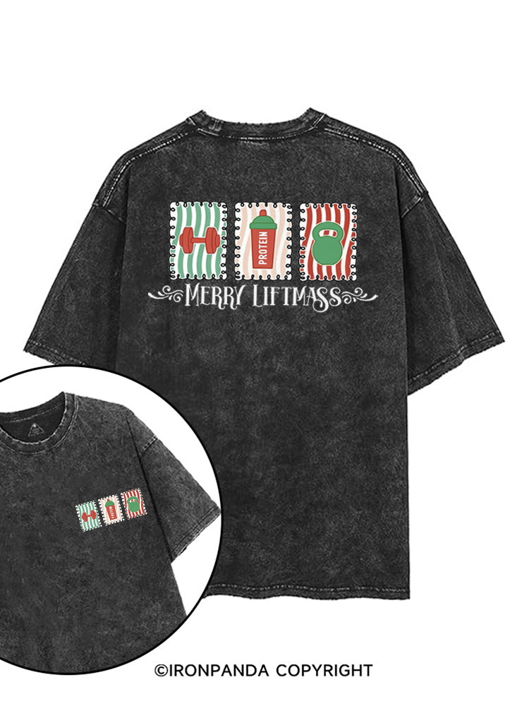 MERRY LIFTMASS CHRISTMAS WORKOUT printed Gym Shirt