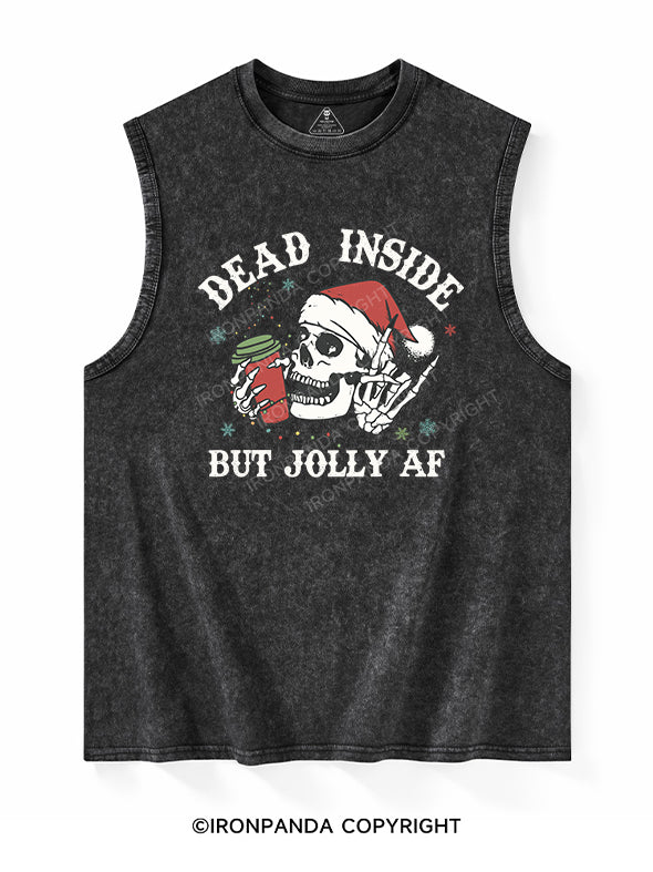 dead inside but jolly af Washed Tank