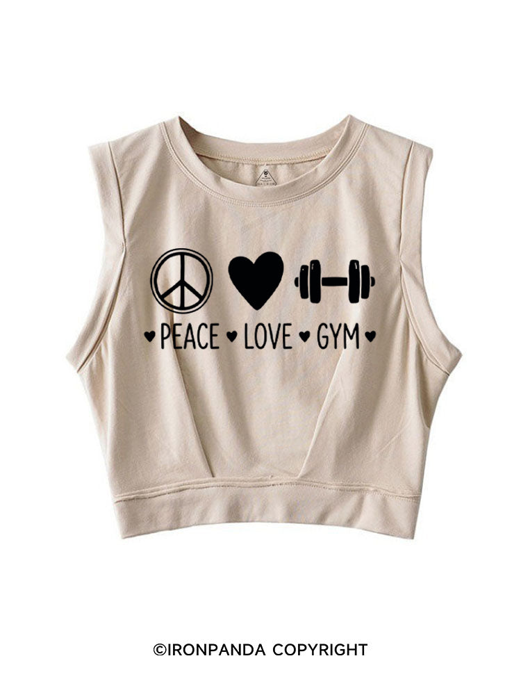 Peace Love Gym SLEEVELESS CROP TOPS