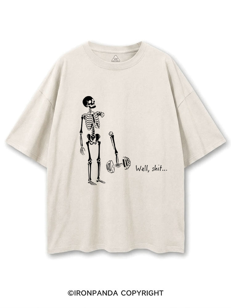 Well Shit Funny Skeleton COTTON PUMP COVER