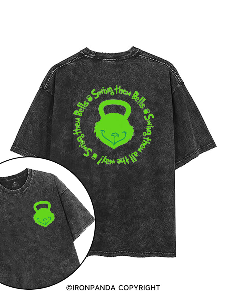 Swing them Bells, Swing them Bells, Swing them all the way printed Gym Shirt