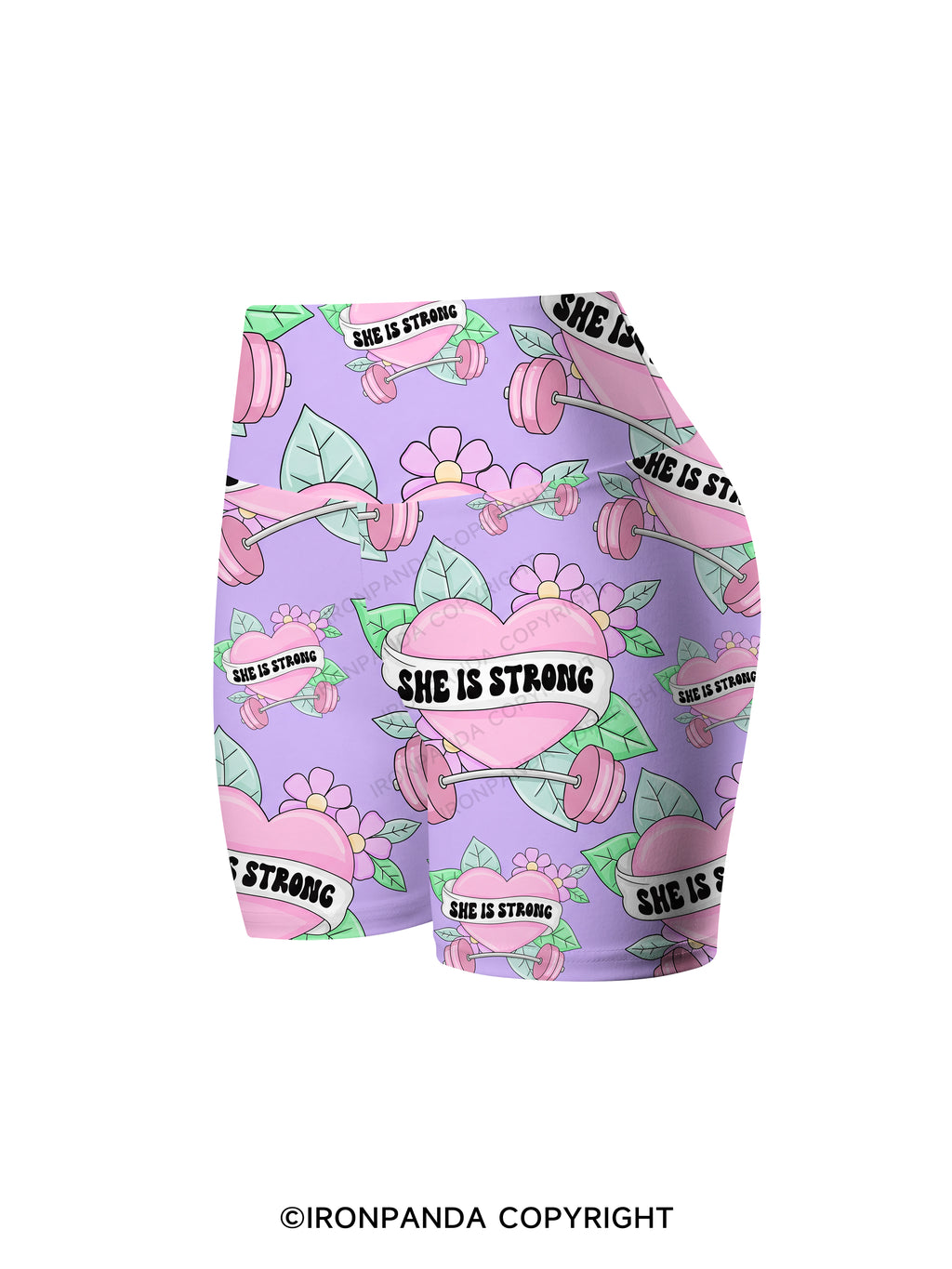 she is strong Printed Yoga Cycling Shorts
