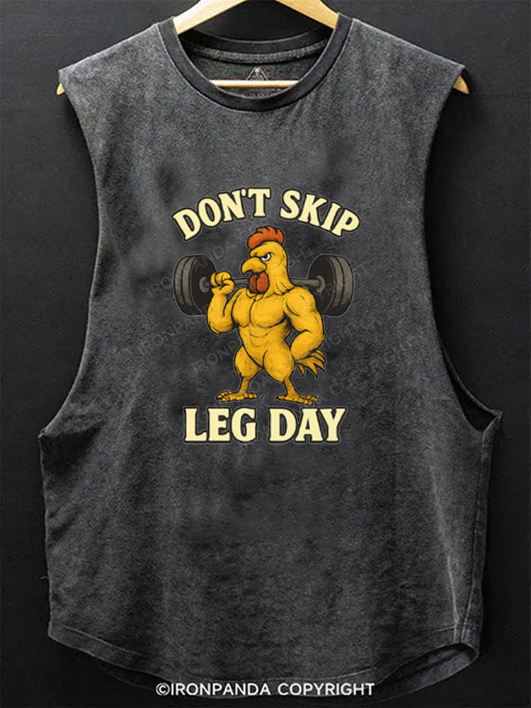 DON'T SKIP LEG DAY Scoop Bottom Cotton Tank