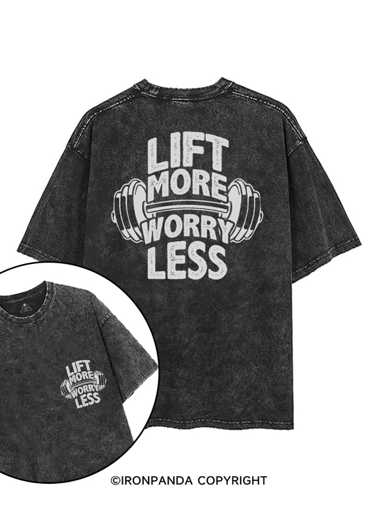 Lift More Worry Less Positive Gym printed Gym Shirt