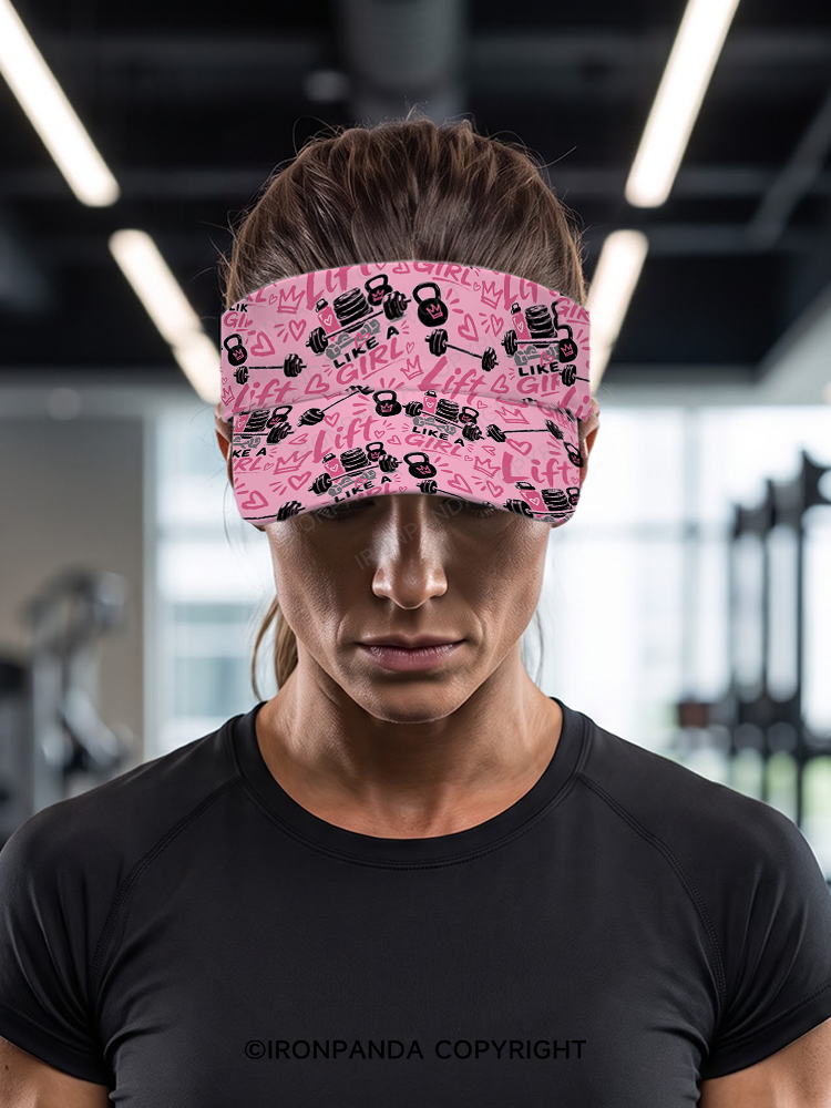 Lift Like a Girl Printed Sports Visor