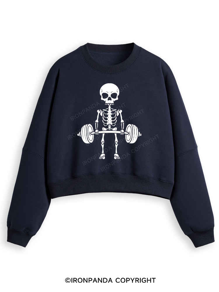 DEADLIFT SQUAD Fleece Crop Sweatshirt