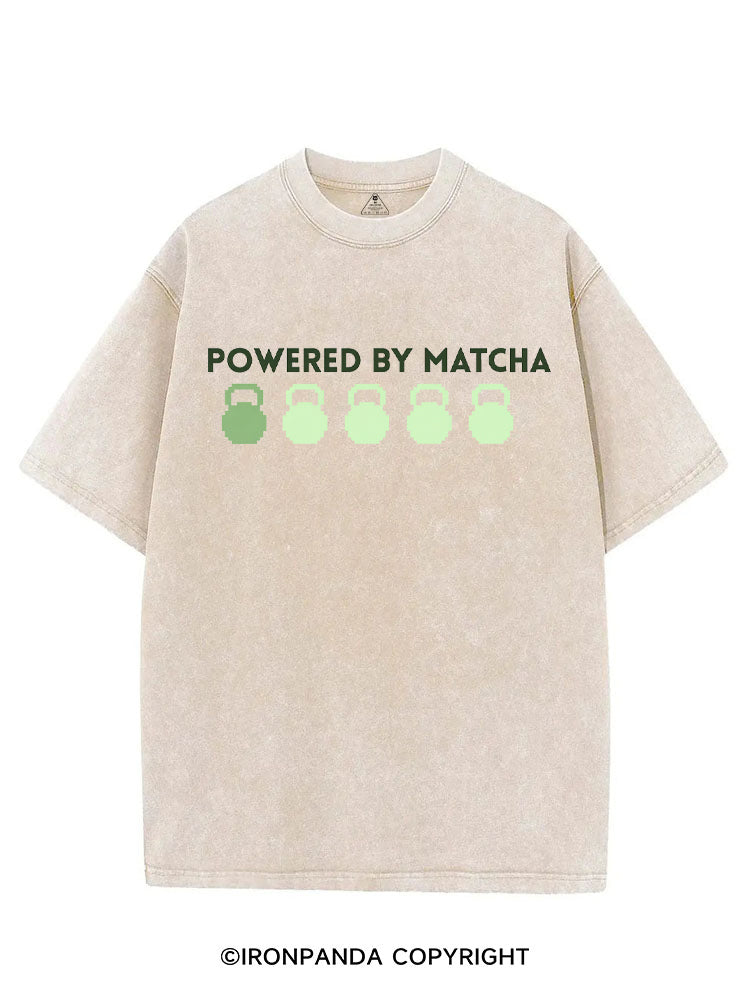 POWERED BY MATCHA GYM LOVER VINTAGE GYM SHIRT