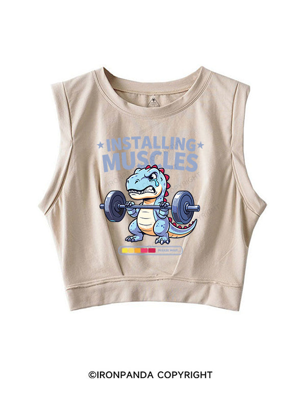 installing muscles SLEEVELESS CROP TOPS