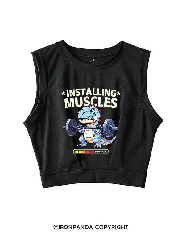 installing muscles SLEEVELESS CROP TOPS
