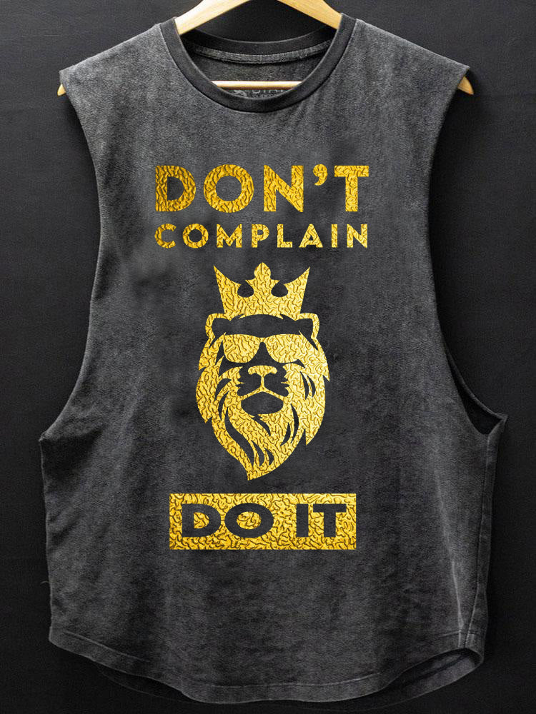 don't complain just do it SCOOP BOTTOM COTTON TANK