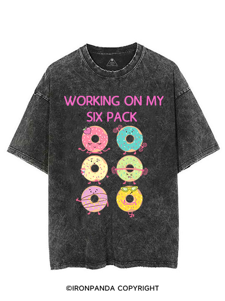 WORKING ON MY SIX PACK VINTAGE GYM SHIRT