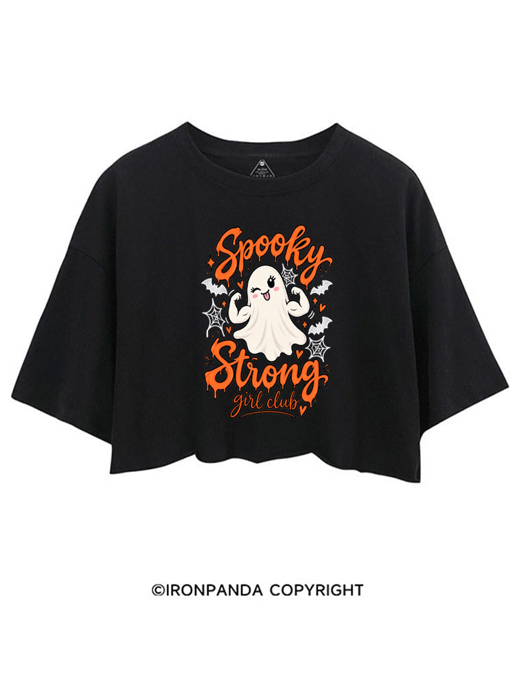 SPOOKY STRONG GIRL CLUB GHOST HALLOWEEN CROP TOPS