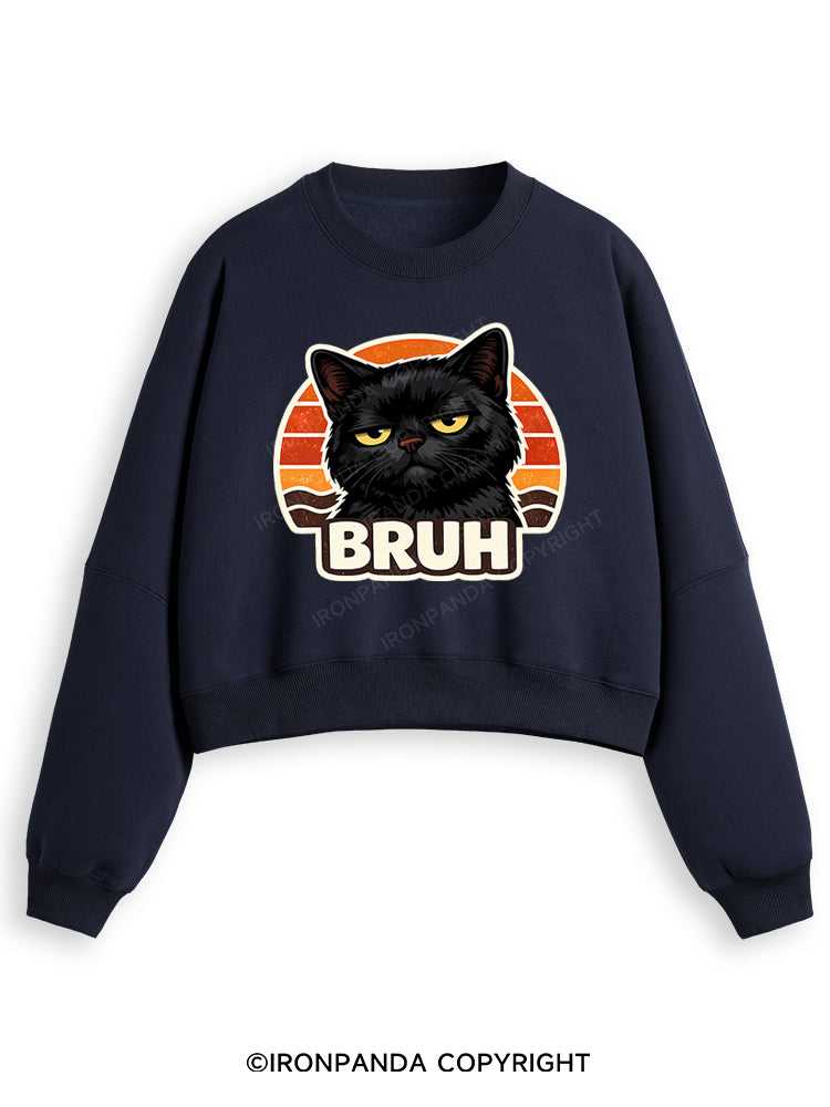 BRUH Fleece Crop Sweatshirt