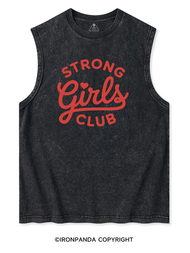 STRONG GIRLS CLUB POSITIVE GYM VIBE Washed Tank