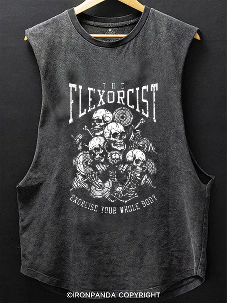 THE FLEXORCIST EXORCISE YOUR WHOLE BODY Scoop Bottom Cotton Tank