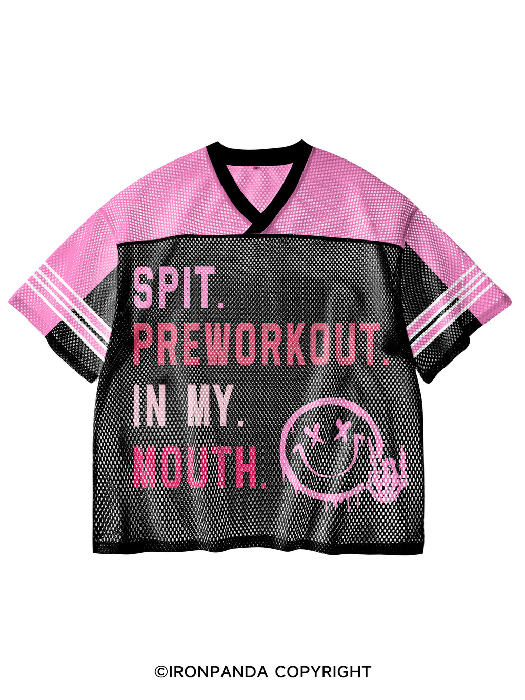 Spit Preworkout In My Mouth V-Neck Open Hole Mesh Top