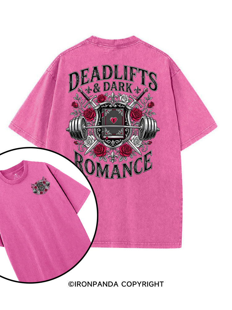 DEADLIFTS & DARK ROMANCE printed Gym Shirt