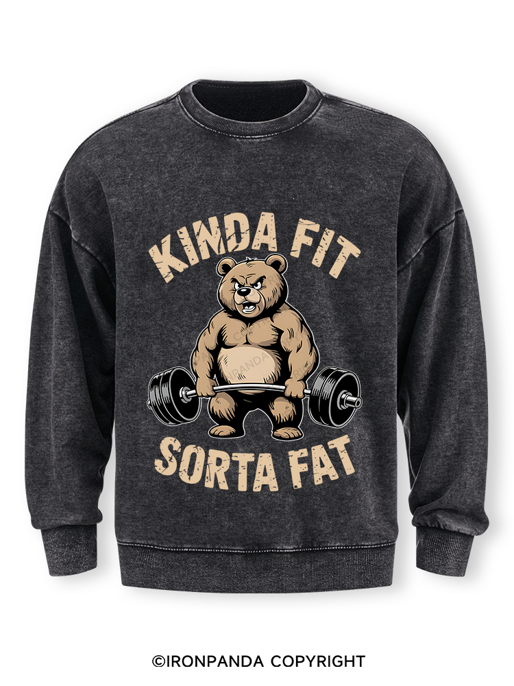 KINDA FIT SORTA FAT BEAR Washed Sweatshirt