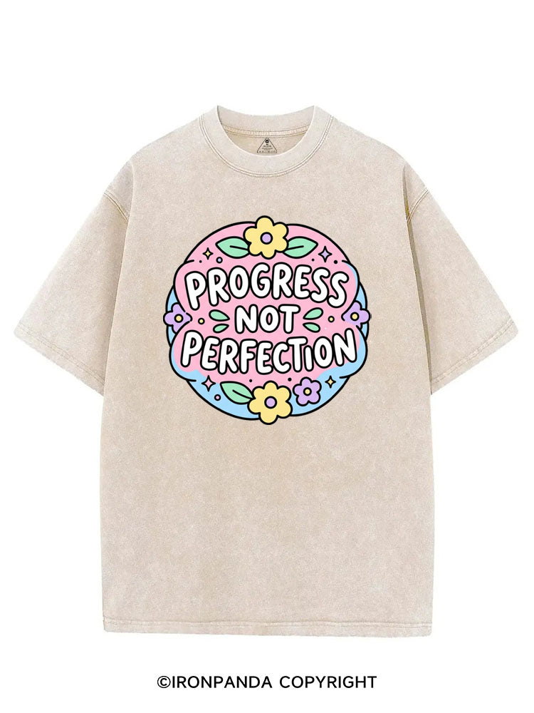 PROGRESS NOT PERFECTION VINTAGE GYM SHIRT