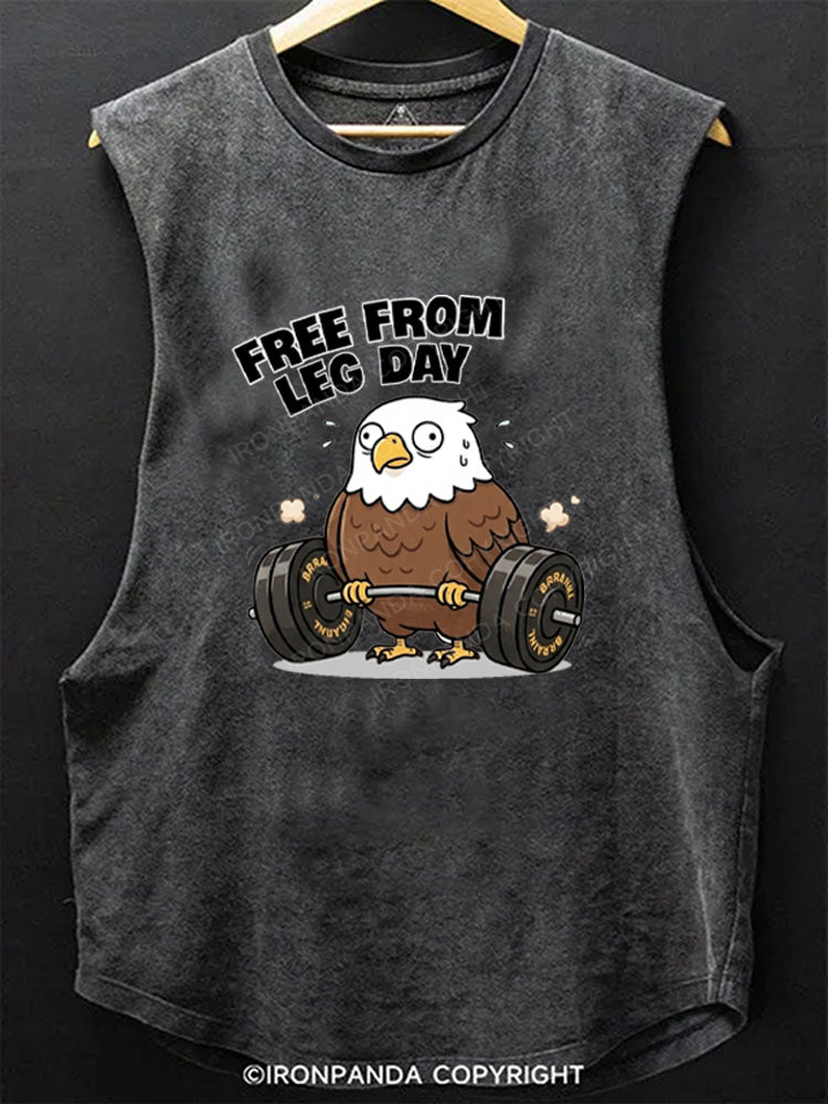 Free From Leg Day Scoop Bottom Cotton Tank