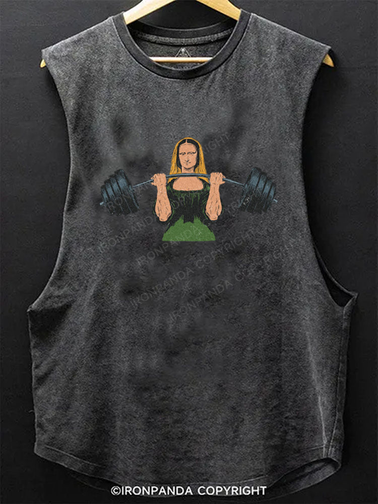 Mona Lifta Funny Workout Scoop Bottom Cotton Tank