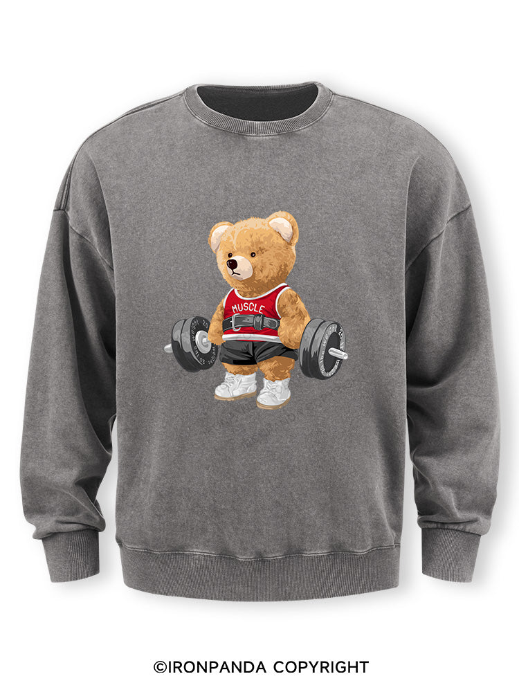 Exercise Bear Washed Sweatshirt