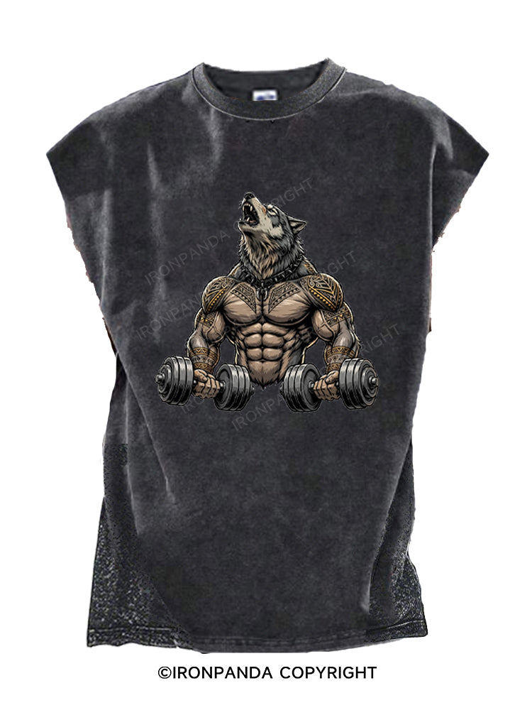 Alpha Wolf Dumbbell Cut Off Tank