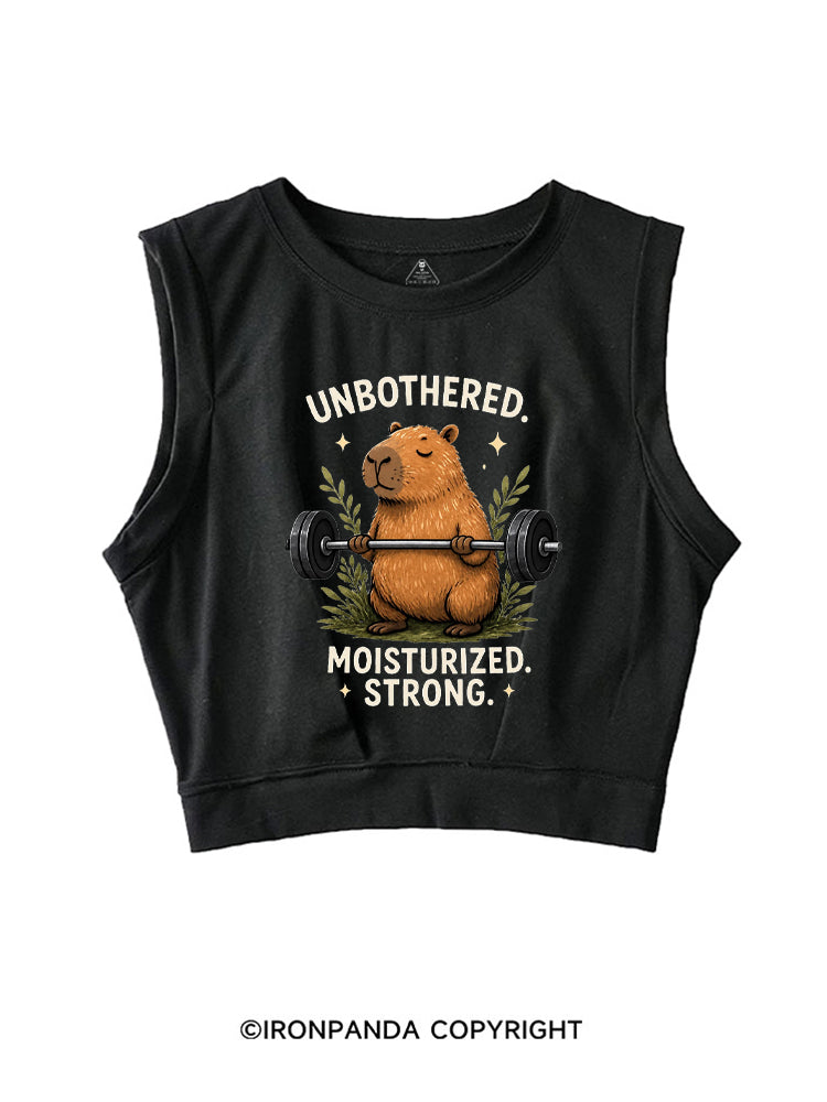 Unbothered. Moisturized. Strong SLEEVELESS CROP TOPS