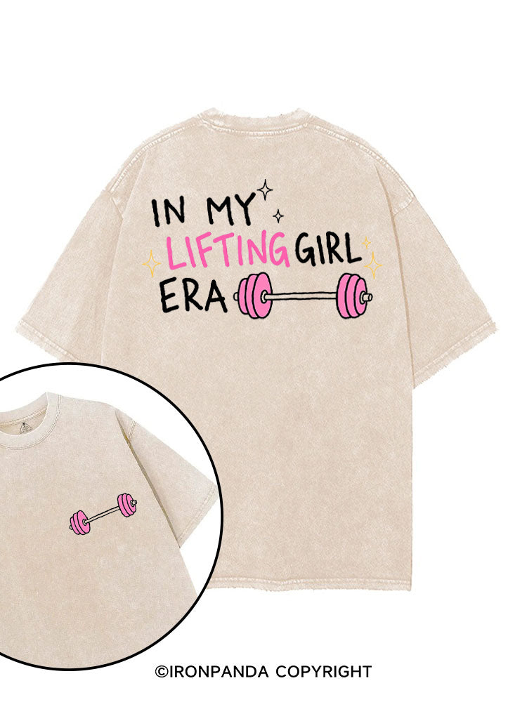 IN MY LIFTING GIRL ERA printed Gym Shirt