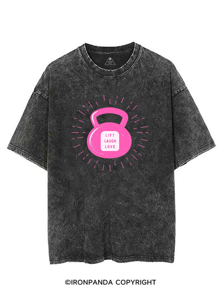 LIFT LAUGH LOVE GYM KETTLEBELL VINTAGE GYM SHIRT