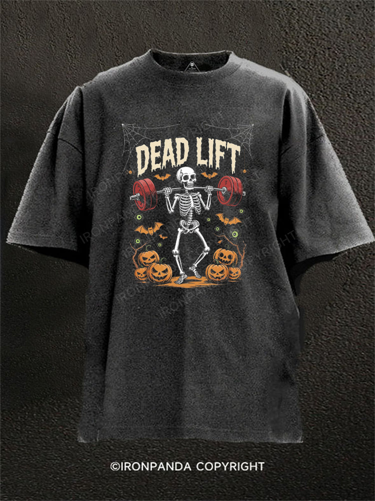 DEAD LIFT Halloween Washed Gym Shirt