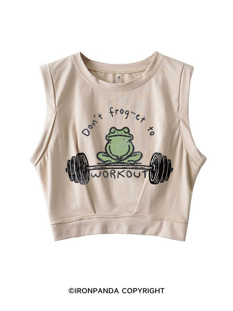 Don't frog-et to WORKOUT SLEEVELESS CROP TOPS