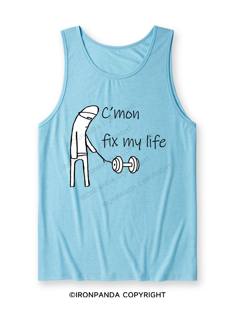 c‘mon fix my life Washed Ultra Soft Heather Tank