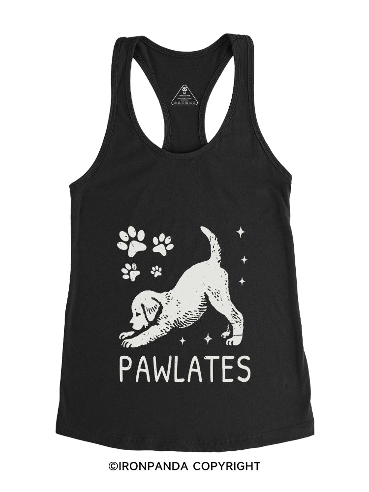 PAWLATES FUNNY DOG Gym Racerback Tank