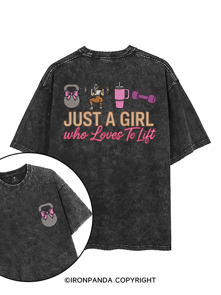 Just a girl who loves to lift printed Gym Shirt