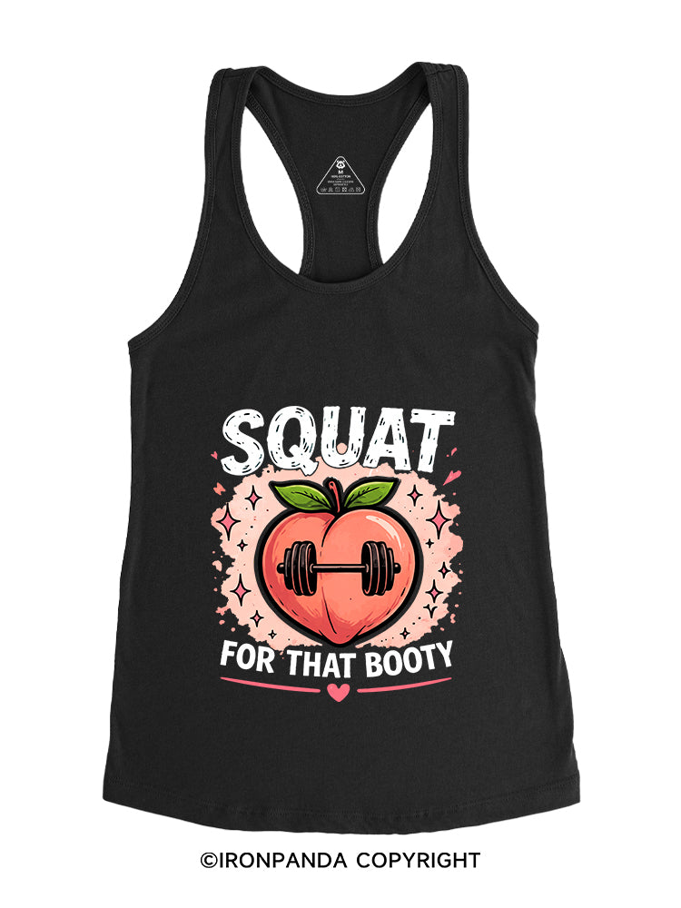 SQUAT FOR THAT BOOTY PEACHY Gym Racerback Tank