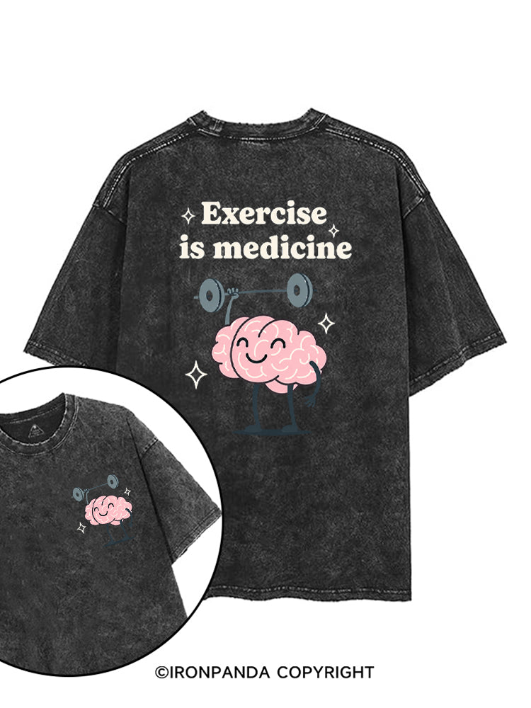 Exercise is Medicine printed Gym Shirt