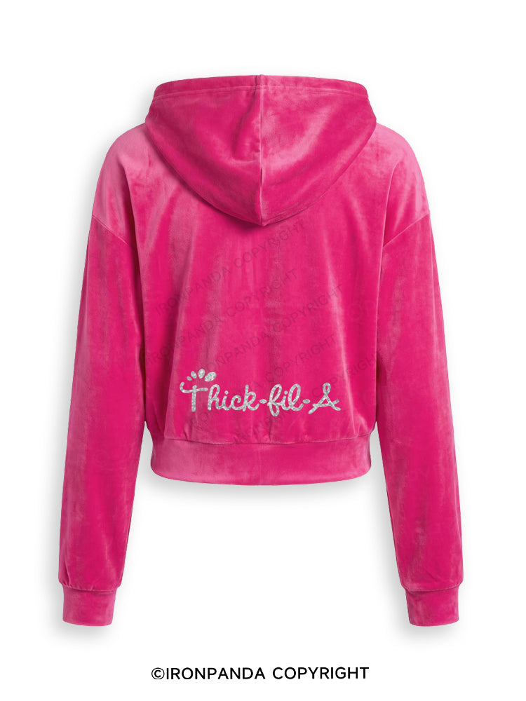 thick-fil-a Velvet Tracksuit Set