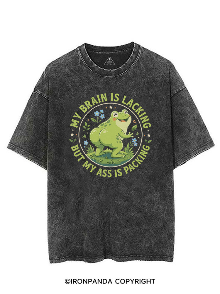 My Brain Is Lacking My Ass Is Packing VINTAGE GYM SHIRT