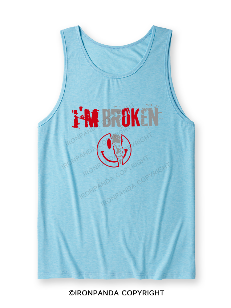 I’m Broken And Smiling Ultra Soft Heather Tank