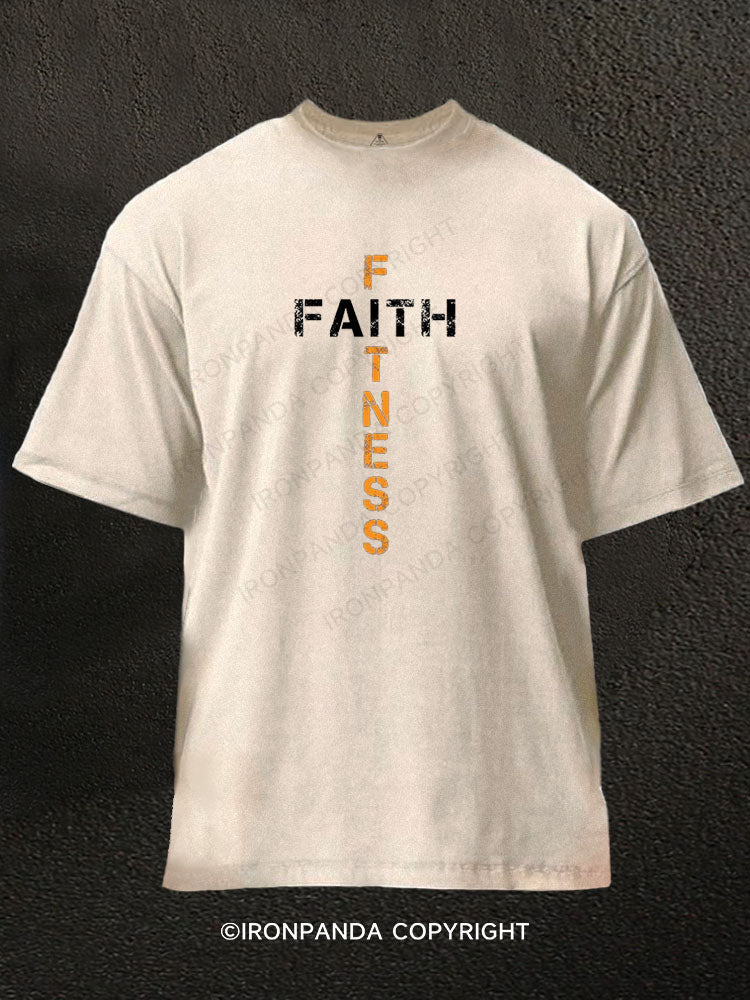 Faith Fitness Christian Washed Gym Shirt