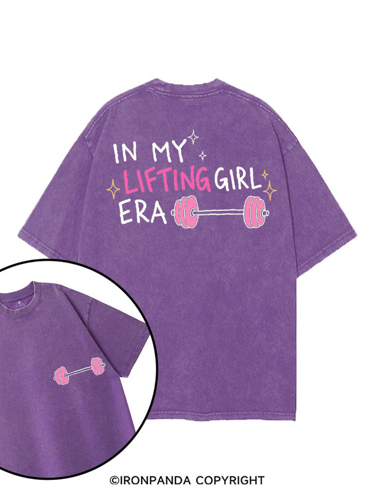 IN MY LIFTING GIRL ERA printed Gym Shirt