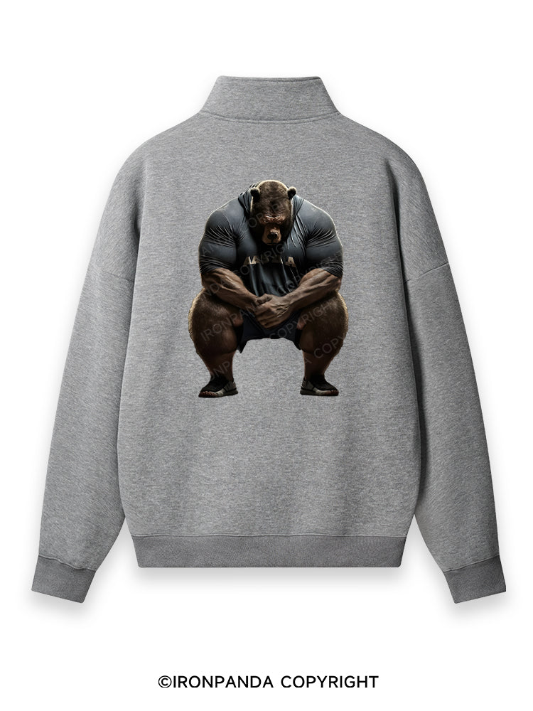 I'm Not Here To Talk Back Printed Quarter-Zip Fleece Sweatshirt