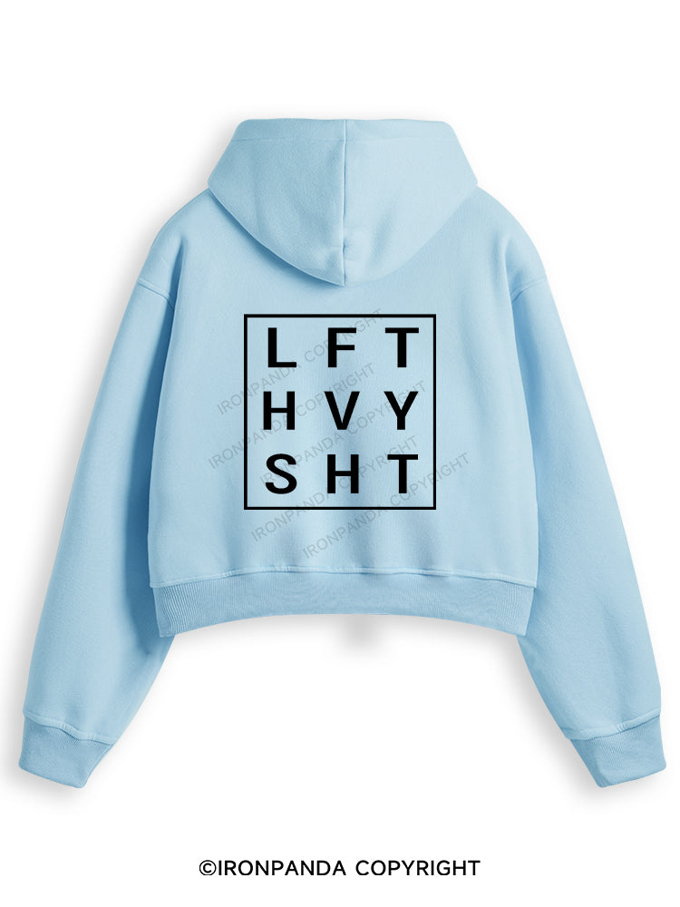 LFT HVY SHT Fleece Crop Zip Up Hoodie