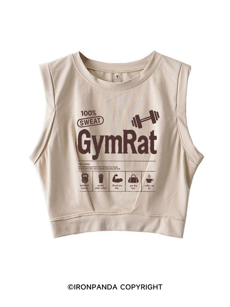Gym Rat Nutrition Facts SLEEVELESS CROP TOPS