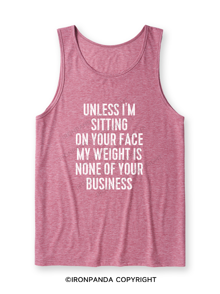 UNLESS I'M SITTING ON YOUR FACE Ultra Soft Heather Tank